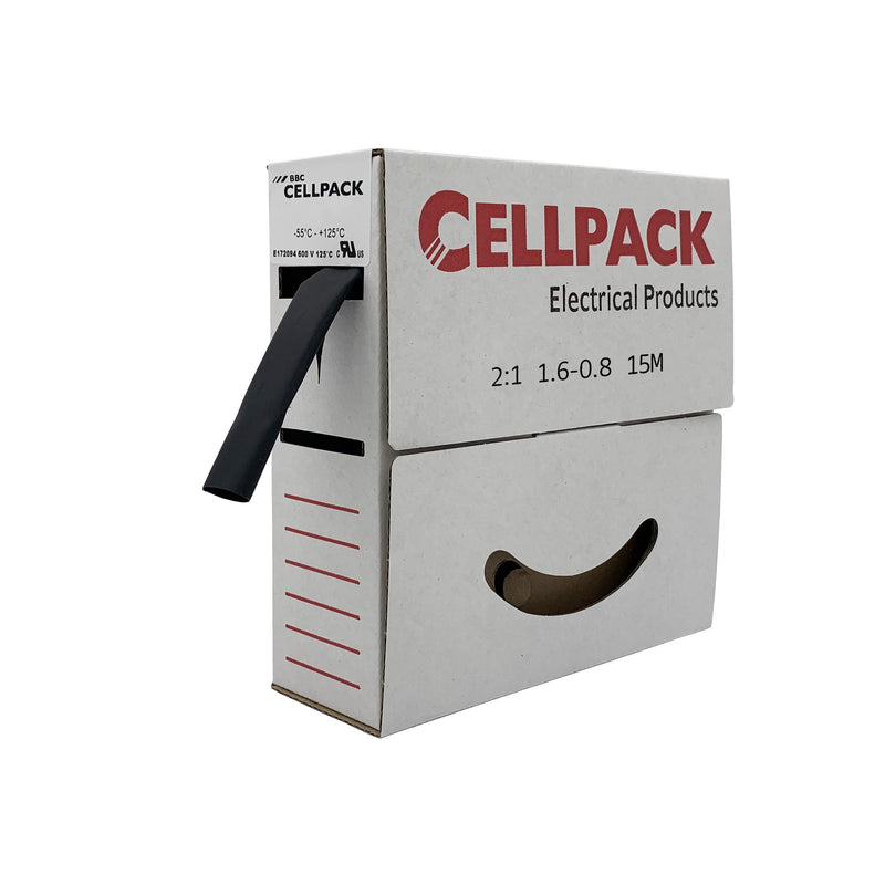 Cellpack - Schrumpfschlauch SB 1.6-08 sw in Abrollbox 15m