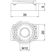 OBO Bettermann - Gleitmutter mit Feder MS41SNF M12 A4 M12, für Profilsch. − 50 Stück