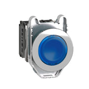 Schneider Electric - Drucktaster, Komplettgerät Leuchtdrucktaster XB4FW36B5 30mm,1Ö+1S,blau,24V