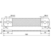 DEHN - Zubehör/Ersatzteile für Erdung und Blitzschutz Überbrückungsband UEBBL180B105B65AL Al 50mmq L180mm