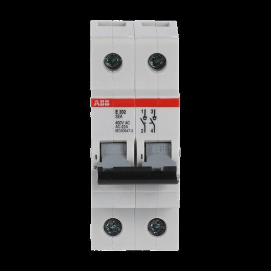 ABB Stotz S&J - Schalter für Reiheneinbau Trennschalter E202/32G Schaltgriff grau