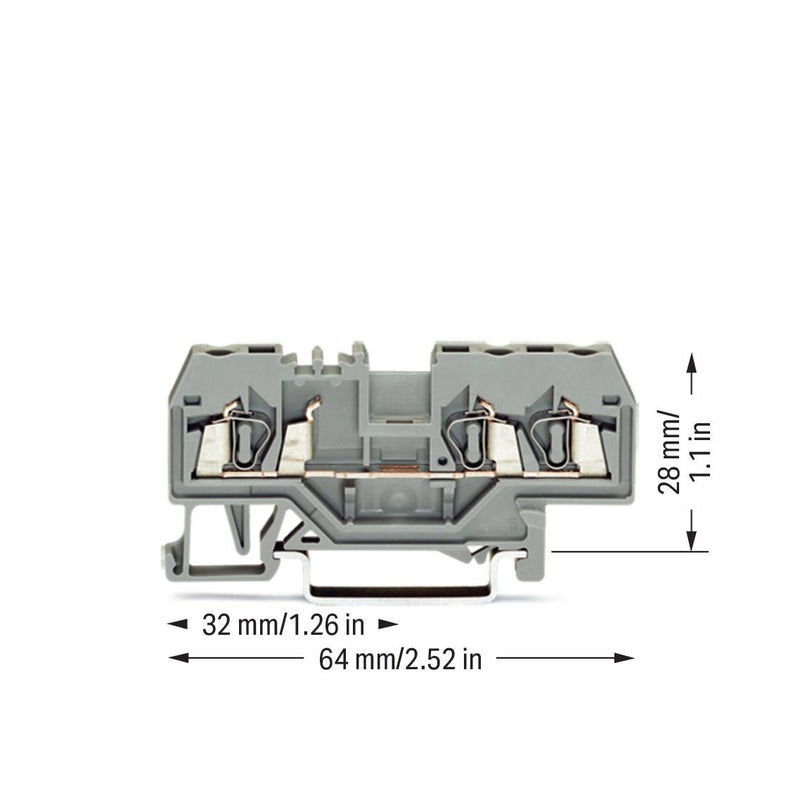 WAGO - Durchgangs-Reihenklemme Durchgangsklemme 280-681 gr 0,08-2,5qmm