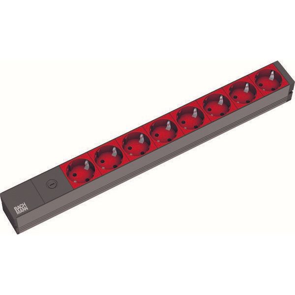 Bachmann - Power distribution unit (PDU) 19Zoll Steckdosenleiste 8f 333.538 1HE, m.Feinsicherung