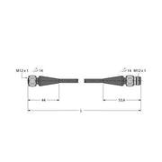 Turck - Konfektioniertes Sensor-Aktor-Kabel Verbindungsleitung RKH4-10-RSH4/TFG TPE − 1 Stück