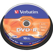 Verbatim - Speichermedium digital DVD-R 4.7GB/120Min/16x 43523 (VE10) Cakebox (10 Disc)
