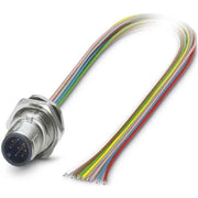 Phoenix Contact - Rundsteckverbinder, feldkonfektionierbar (Industriesteckverbinder) Wanddurchführung SACC-DSI-MS #1542716 Sensor-/Aktor