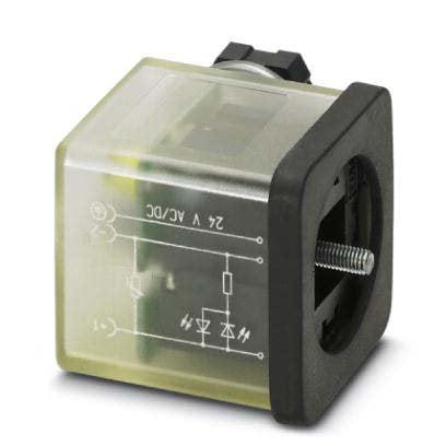 Phoenix Contact - Ventilstecker (feldkonfektionierbar) Ventilstecker SACC-VB-3CO #1452165 3-pol. BauformA 1LED