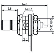 Telegärtner - Koax-Steckverbinder SMB-Einbaustecker AU 100024846 Einbau von vorne − 5 Stück