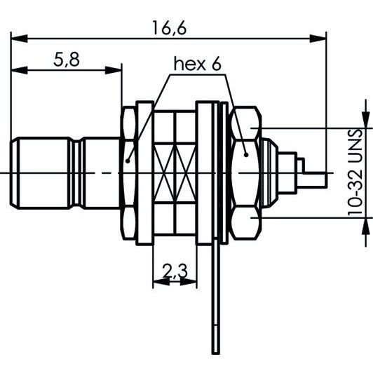 Telegärtner - Koax-Steckverbinder SMB-Einbaustecker AU 100024846 Einbau von vorne − 5 Stück