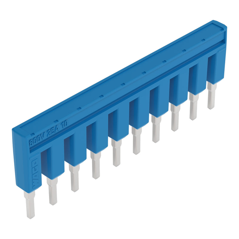 WAGO - Querverbinder/Brücker für Reihenklemme Brücker 10-fach 2002-410/000-006 isoliert,blau − 25 Stück