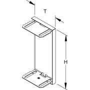 Niedax - Endstück für Geräteeinbaukanal GK-Endabschlussdeckel GADU 133T60 S umgreifend 135x61mm