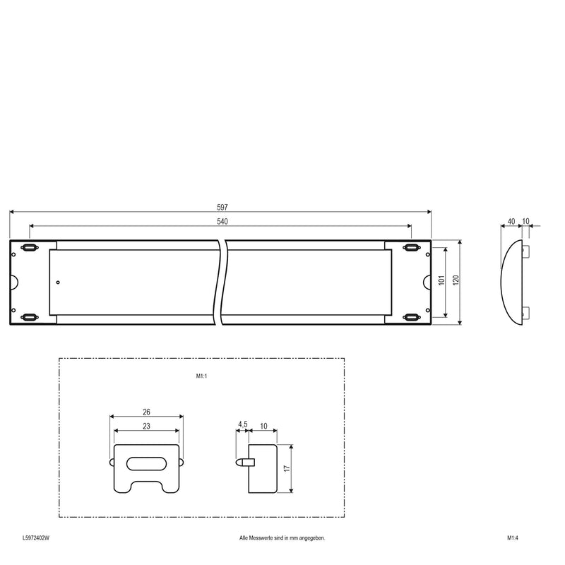 EVN Lichttechnik - Lichtleiste LED-Anbauleuchte L5972402W 3000K IP20 ws