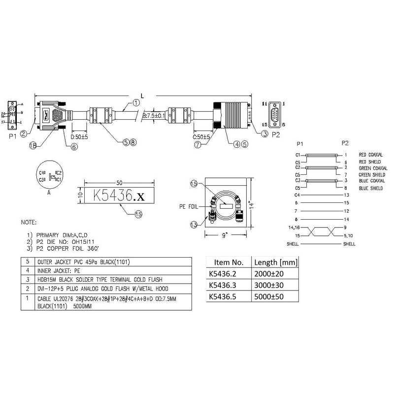 EFB-Elektronik - PC-Kabel DVI/VGA Monitorkabel K5436.3V2 DVI12+5/HDSUB15St.3m