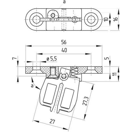 Schmersal - Betätiger für Positionsschalter mit getrenntem Betätiger Betätiger beweglich AZ 15/16-B2  − 1 Stück
