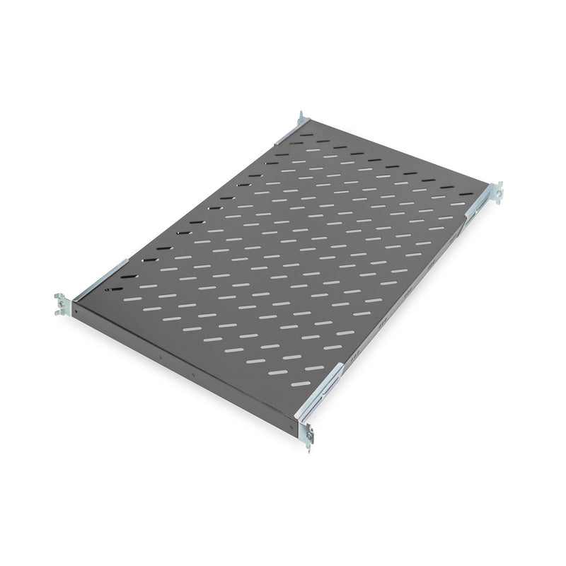 DIGITUS - Komponente für den Ausbau (Schaltschrank) Fachboden 482,6mm (19") DN-19 TRAY1-1000-ECB 1HE, sw, ausziehbar