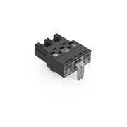 WAGO - Steckverbinder für steckbare Gebäudeinstallation Stecker m. PE-Direktkontat 770-213/002-000 3-polig,schwarz − 100 Stück