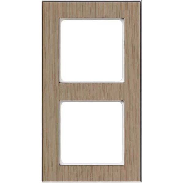 Peha - Abdeckrahmen Rahmen 2-fach D 20.672.201.022 Holz eiche-rws − 10 Stück