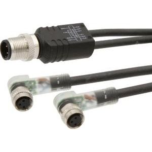 Ipf Electronic - Passiver Sensor-/Aktor-Verteiler (mit Leitung) Y-Verbindungsleitung, VK030E82 0,3m 2x M8 Dose
