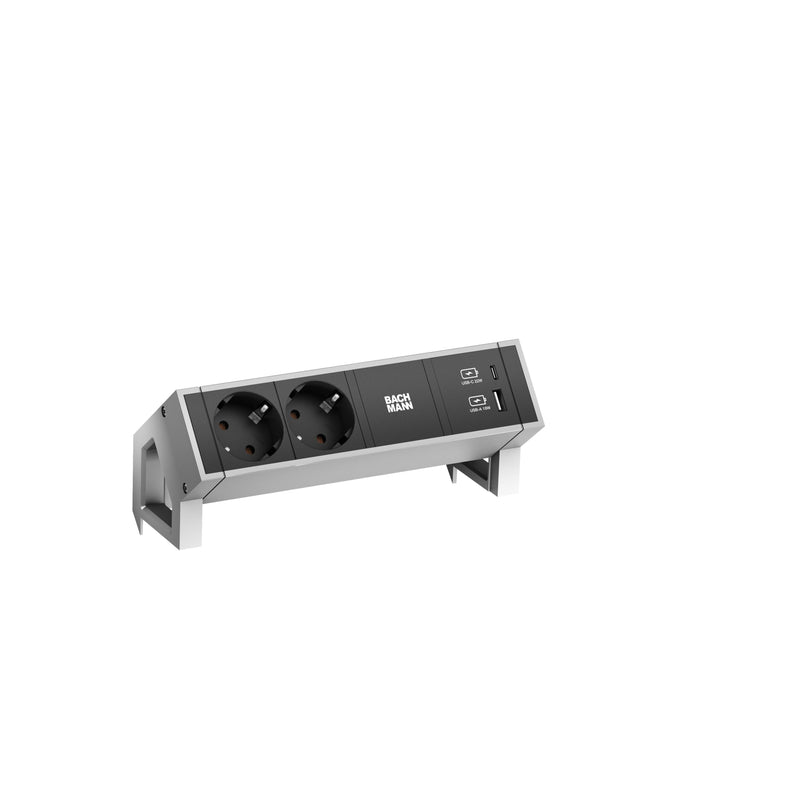 Bachmann - Mehrfachsteckdose Steckdosenleiste 902.901 DESK2 2xCEE7/3 1xUSB