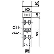 OBO Bettermann - Kabelrinne RKSM Magic RKSM 610 FSK SW mit Schnellverbindun − 3 Meter