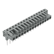 WAGO - Ein- und mehrpolige Klemmenleiste Federleiste f. Reihenklem. 232-245/005-000 0,6x1,abgewinkelt,gr − 25 Stück