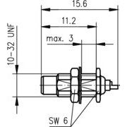 Telegärtner - Koax-Steckverbinder SMC-Einbaustecker AU 100024899 Einbau von hinten − 5 Stück