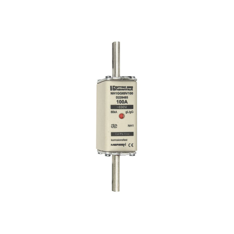 Mersen - Messersicherung NH-Sicherungseinsatz SF NH1GG69V100 Gr.1 gG 100A/690V KM