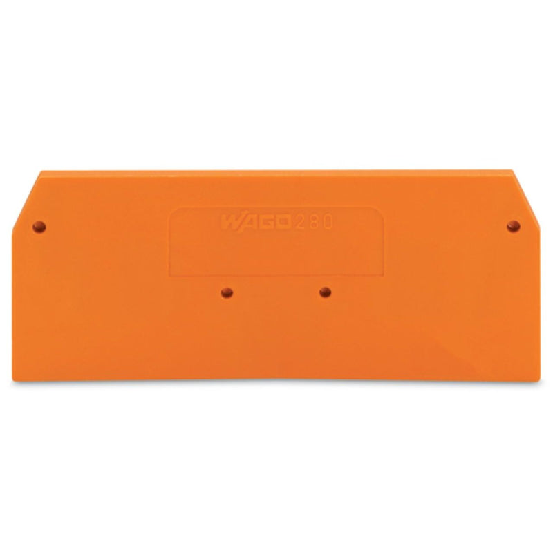 WAGO - Abschluss- und Zwischenplatte für Reihenklemme Abschlußplatte 280-326 orange, 2,5mm dick