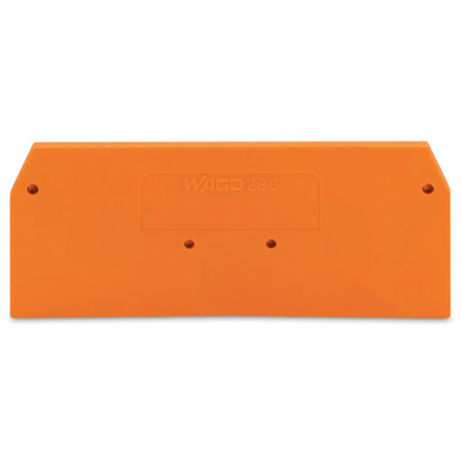 WAGO - Abschluss- und Zwischenplatte für Reihenklemme Abschlußplatte 280-326 orange, 2,5mm dick