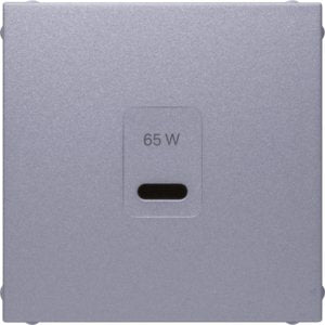 Berker - Einsatz/Abdeckung für Kommunikationstechnik Zentralplatte 48601404 USB B.x, alu m