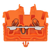 WAGO - Ein- und mehrpolige Klemmenleiste 2-LeiterMini-Durchgangskl. 2050-312 1 mm²,orange − 100 Stück