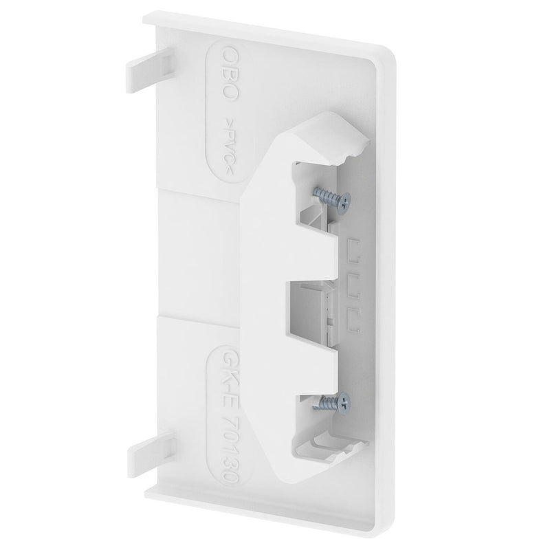 OBO Bettermann - Endstück für Geräteeinbaukanal Endstück GKH-E70130RW halogenfrei, RAL9010