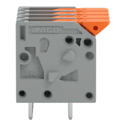 WAGO - Leiterplattenklemme Hebel 2604-1104 4mm²,grau − 100 Stück