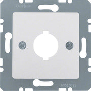 Berker - Einsatz/Abdeckung für Kommunikationstechnik Zentralplatte 14311404 18,8 mm alu matt