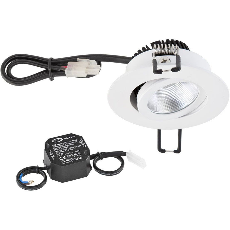 EVN Lichttechnik - Downlight/Strahler/Flutlicht P-LED Einbauleuchte PC650N90102 230V 3000K weiß