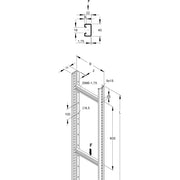 Niedax - Kabelleiter Steigetrasse STM 60.306/3 F feuerv. − 3 Meter