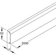 HKL - Oberteil für Sockelleistenkanal Kanaloberteil br SD50.5 − 48 Meter