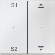 Merten - Abdeckung/Bedienelement für Installationsschalterprogramme Wippe pws MEG5227-0419 2f,(Szene1/2,Auf/Ab)