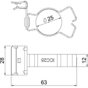 OBO Bettermann - Befestigungsklammer Trägerklammer SCHPC 1,5-4 D25 m.Rohraufna. 20-25mm − 50 Stück