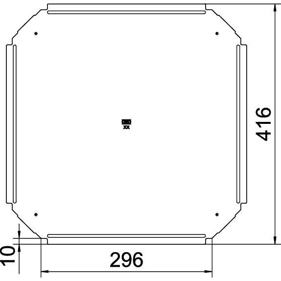 OBO Bettermann - Deckel Kreuzstück für Kabeltragsystem Deckel für Kreuzung RKD 300 A4 B300mm Edelstahl, A4