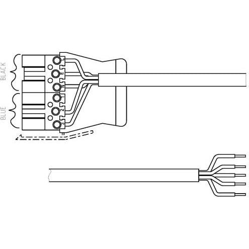 Thorn - Elektrisches Zubehör/Ersatzteile für Leuchten CONNECT Verbindungskabel P6B 5C 5M 1.5 WLC