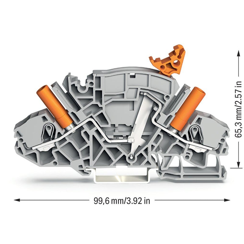 WAGO - Trenn- und Messtrenn-Reihenklemme Trenn-/Messklemme 2007-8821 grau − 1 Stück