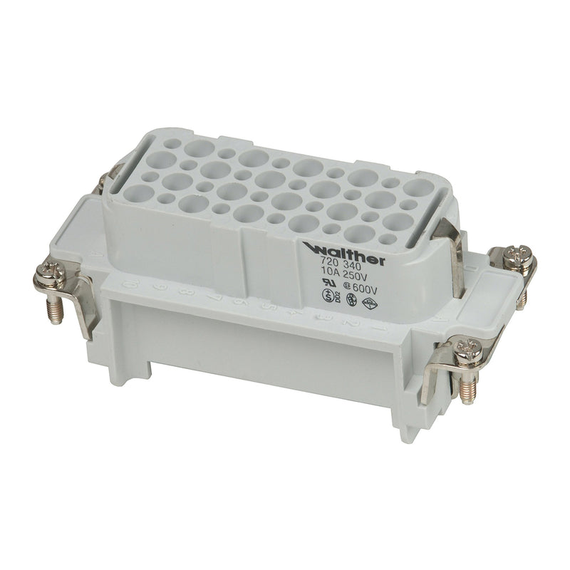 Walther Werke - Kontakteinsatz für Rechtecksteckverbinder Kontaktträger D40 720340 Crimp f.Buchsenkont