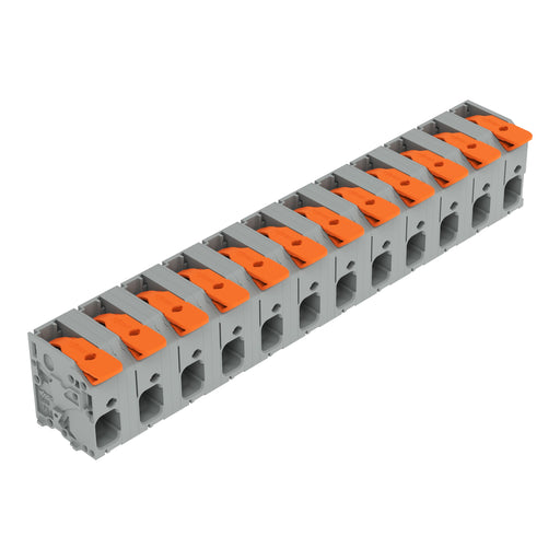 WAGO - Leiterplattenklemme Hebel 2606-1362 6mm²,grau − 12 Stück