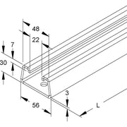 Niedax - Stiel/Profilschiene Ankerschiene 2995/2 BO − 10 Meter