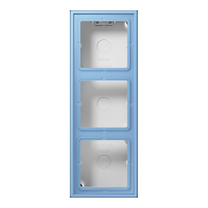 Jung - Aufputzgehäuse für Unterputzgerät Aufputz-Kappe 3fach LC 583 A 256 bleu ceruleen 59