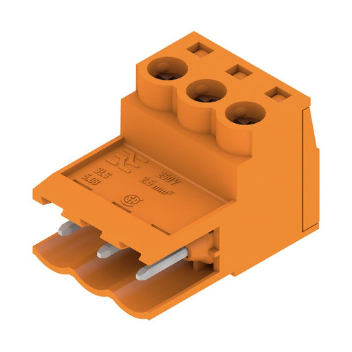 Weidmüller - Kabelsteckverbinder für Leiterplattensteckverbinder LP-Verbinder Raster 5.08 SLS 5.08/3 SN OR − 120 Stück