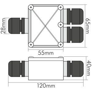 Nobile - Installationskleinverteiler Verteilerbox 3-fach IP67 7610061200