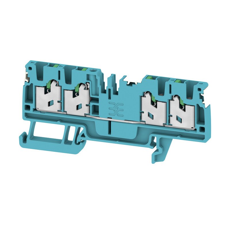 Weidmüller - Durchgangs-Reihenklemme Klemme S4C 2.5 DL BL SNAP IN, 2.5 mm² − 100 Stück