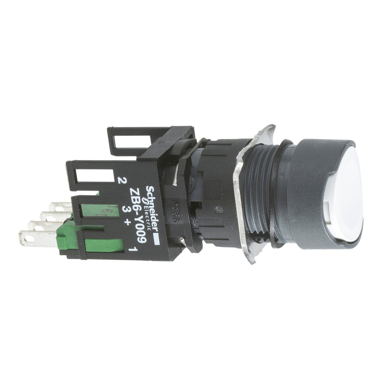 Schneider Electric - Drucktaster, Komplettgerät Drucktaster weiß XB6AA15B